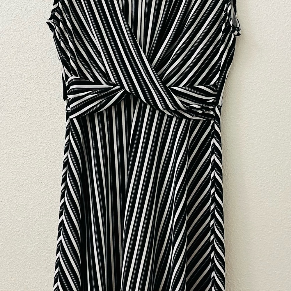 Black and White Striped Dress